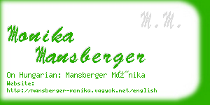 monika mansberger business card